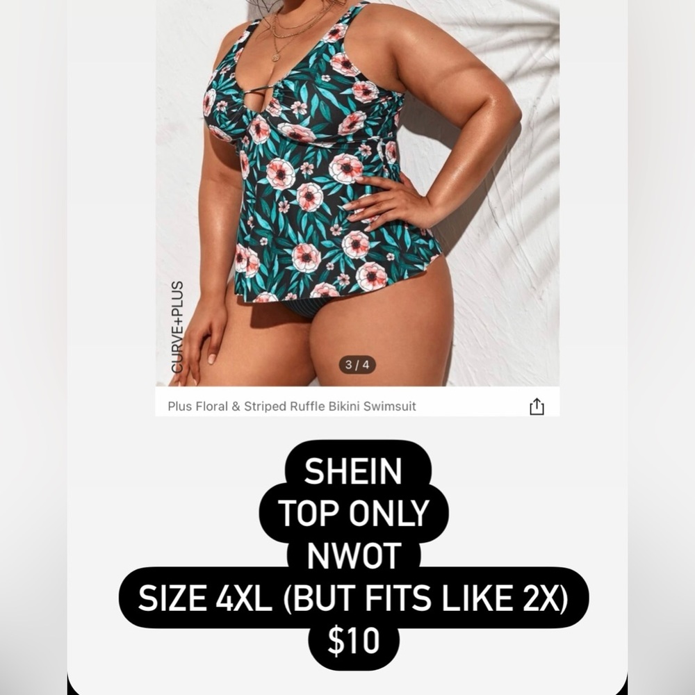Shein 4x swim tanking (top)